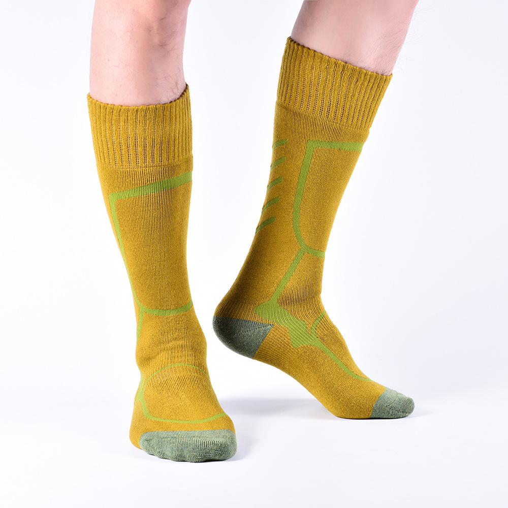 Knee High Thick Wool Socks Winter Warm Spell Color Motion Absorbent Terry Socks Wholesale